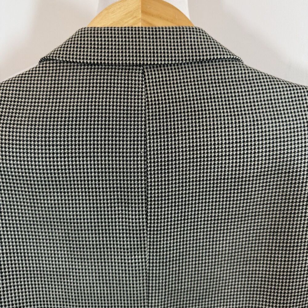 Andrew Fezza 48R Sport Coat Blazer Silk Worsted Wool Gray Houndstooth Jacket - Picture 5 of 16